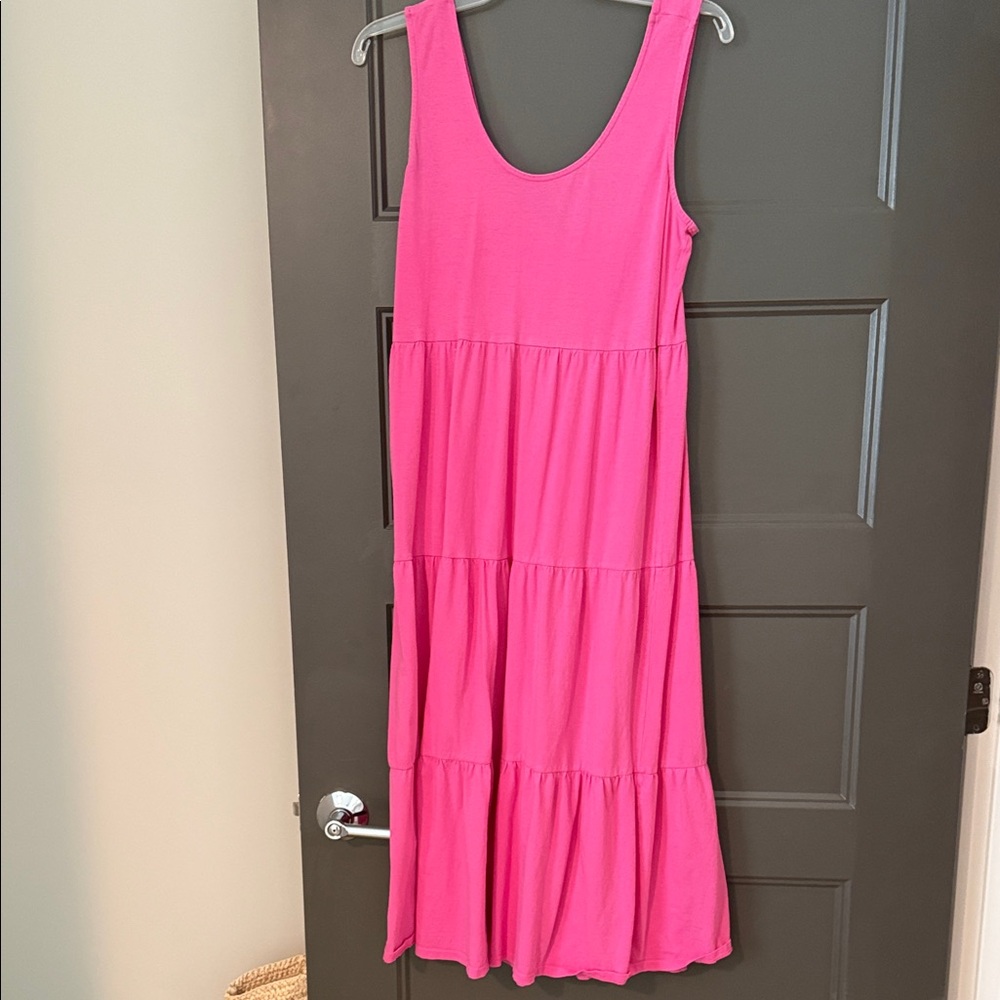 J. Crew Pink Midi Dress